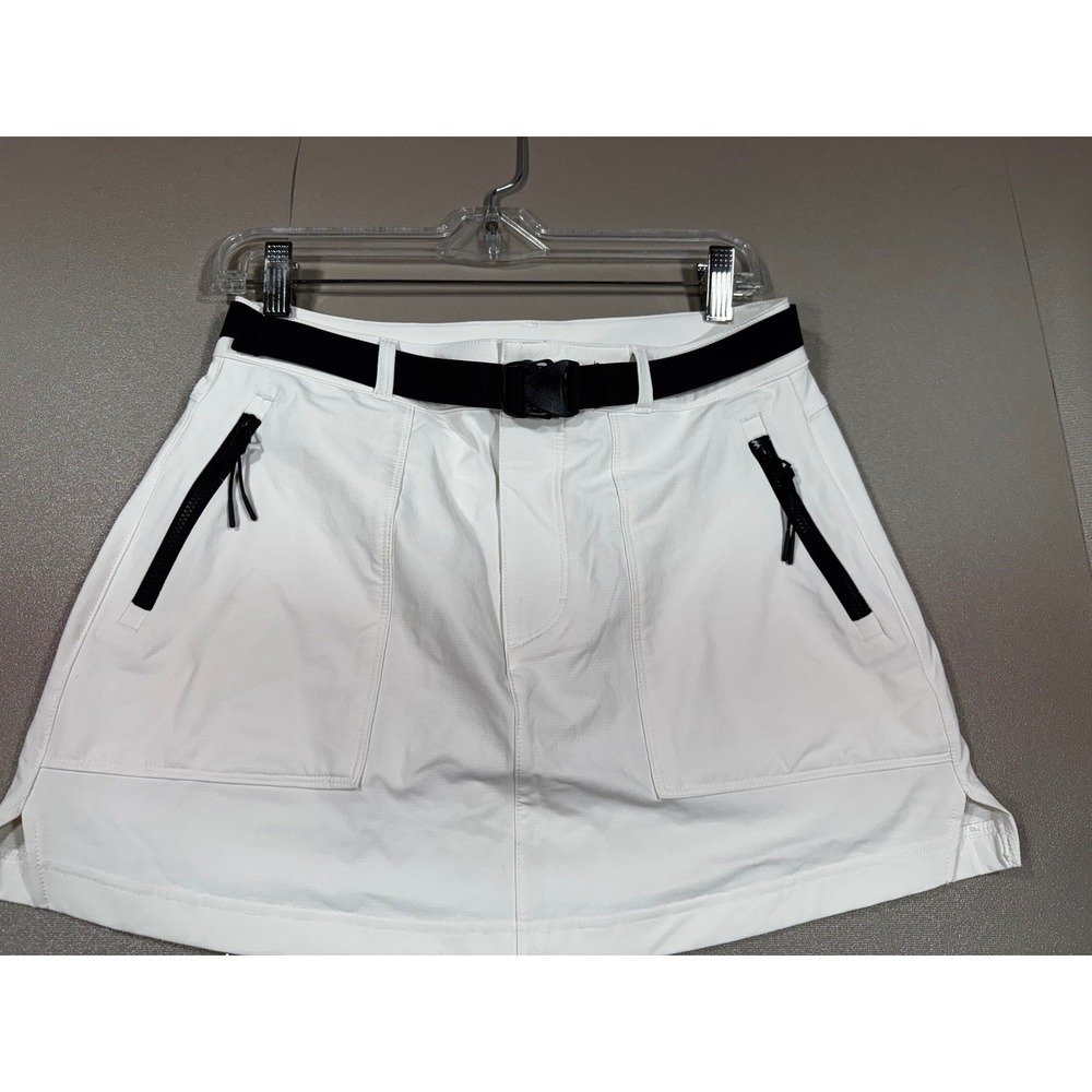 Outdoor Voices RecTrek Skirt White Belted Hiking Mini Skirt Womens Small